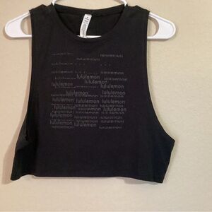 Final Reduction Women’s Lululemon Muscle Love Cropped Tank Top *Wordmark Size: 6